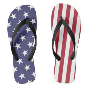 Amerikaanse vlag voor sterren en strips teenslippers