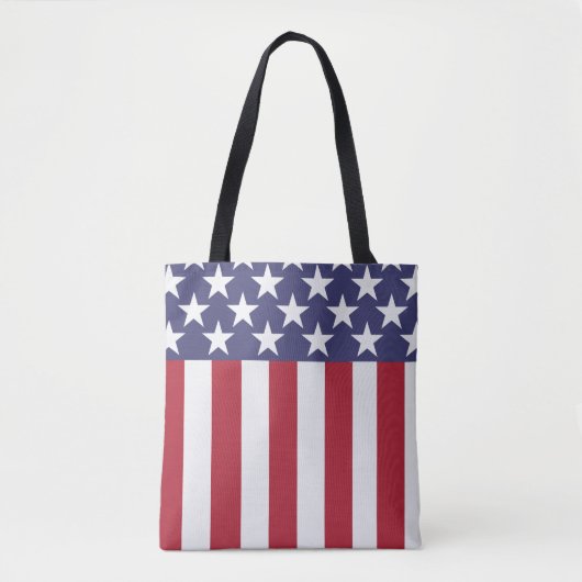 Amerikaanse vlag voor sterren en strips tote bag (Voorkant)