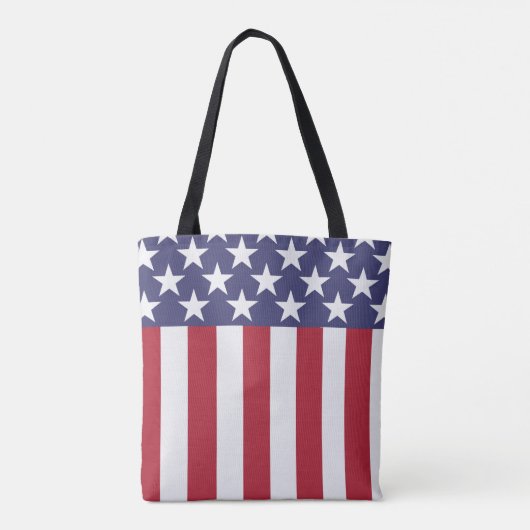 Amerikaanse vlag voor sterren en strips tote bag (Achterkant)