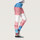 Amerikaanse vlag voor Trans Pride | Hout en schild Leggings (Rechts)