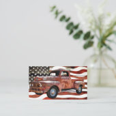 Amerikaanse vlag voor vrachtwagen visitekaartje (Staand voorkant)