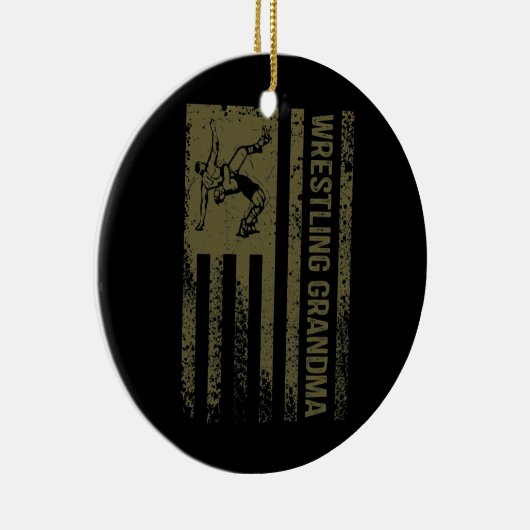  Amerikaanse vlag voor vrouwen die de grootmoeder  Keramisch Ornament (Rechts)