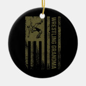  Amerikaanse vlag voor vrouwen die de grootmoeder  Keramisch Ornament (Voorkant)