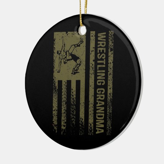  Amerikaanse vlag voor vrouwen die de grootmoeder  Keramisch Ornament (Links)