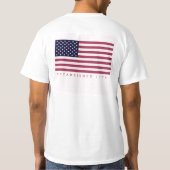 Amerikaanse Vlag voorkant Pocket Est 1776 T-shirt (Achterkant)