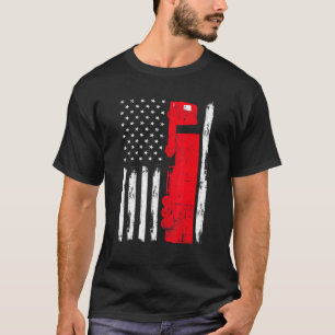 Amerikaanse vlag vrachtwagenchauffeur 18 Wheeler T T-shirt