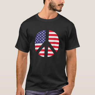 Amerikaanse vlag Vrede 4 juli Patriottische vrouwe T-shirt
