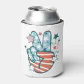 Amerikaanse vlag "vrede" blikjeskoeler (Blikje Voorkant)