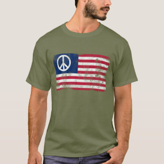 Amerikaanse Vlag Vrede T-shirt