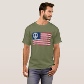 Amerikaanse Vlag Vrede T-shirt (Voorkant volledig)