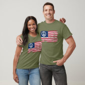 Amerikaanse Vlag Vrede T-shirt (Unisex)
