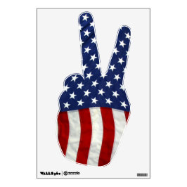 Amerikaanse vlag Vredesbord Muur Decal