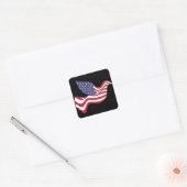 Amerikaanse Vlag Vredesduif Sticker (Envelop)