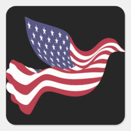 Amerikaanse Vlag Vredesduif Sticker