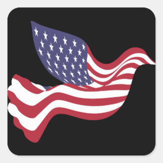 Amerikaanse Vlag Vredesduif Sticker