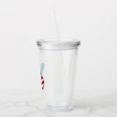 Amerikaanse vlag vredesteken acryl drinkbeker (Links)