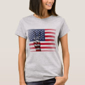 Amerikaanse vlag Vredesteken Vrouwen Shirt (Voorkant)
