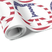 AMERIKAANSE VLAG VREDESZIJDE CADEAUPAPIER (Rol Hoek)