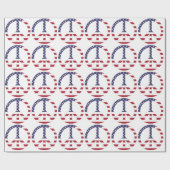 AMERIKAANSE VLAG VREDESZIJDE CADEAUPAPIER (Vlak)
