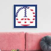 AMERIKAANSE VLAG VREDESZIJDE CANVAS AFDRUK (Insitu (Woonkamer))