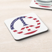 AMERIKAANSE VLAG VREDESZIJDE DRANKJES ONDERZETTER (Linkerzijde)