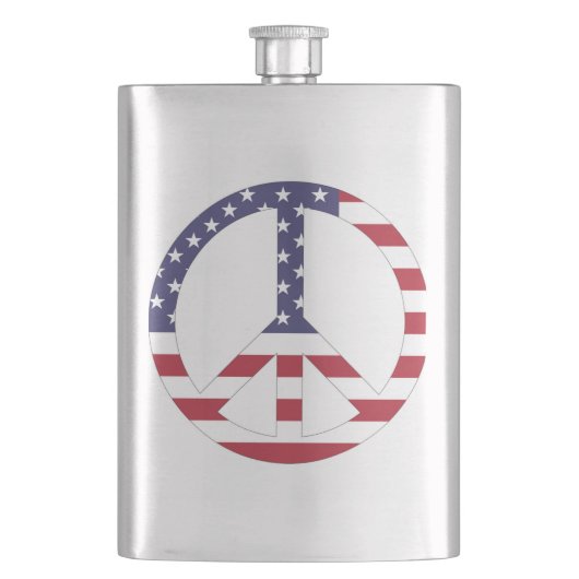 AMERIKAANSE VLAG VREDESZIJDE HEUPFLES (Voorkant)