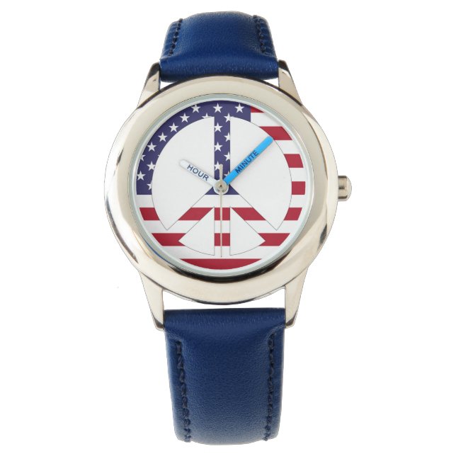 AMERIKAANSE VLAG VREDESZIJDE HORLOGE (Voorkant)