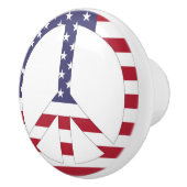 AMERIKAANSE VLAG VREDESZIJDE KERAMISCHE KNOP (Rechts)