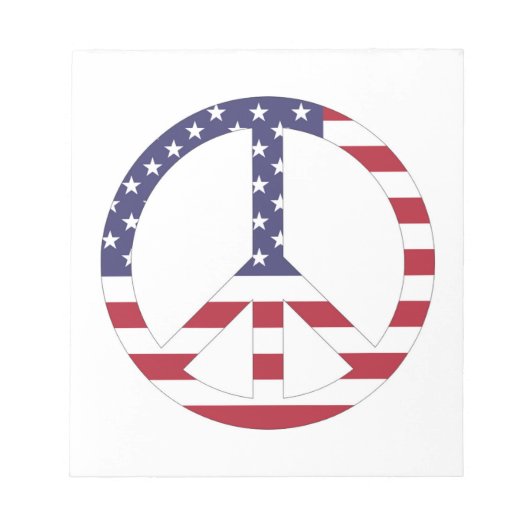 AMERIKAANSE VLAG VREDESZIJDE NOTITIEBLOK (Voorkant)