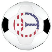AMERIKAANSE VLAG VREDESZIJDE VOETBAL (Gedraaid)