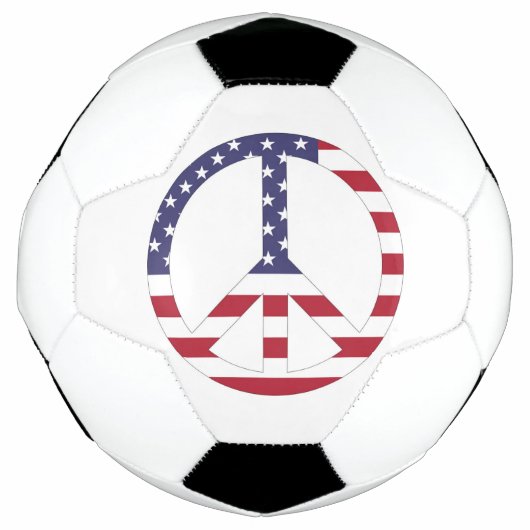 AMERIKAANSE VLAG VREDESZIJDE VOETBAL (Voorkant)