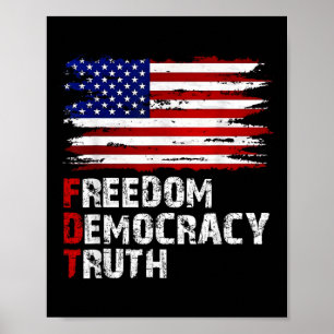 Amerikaanse Vlag Vrijheid Democratie Waarheid Patr Poster