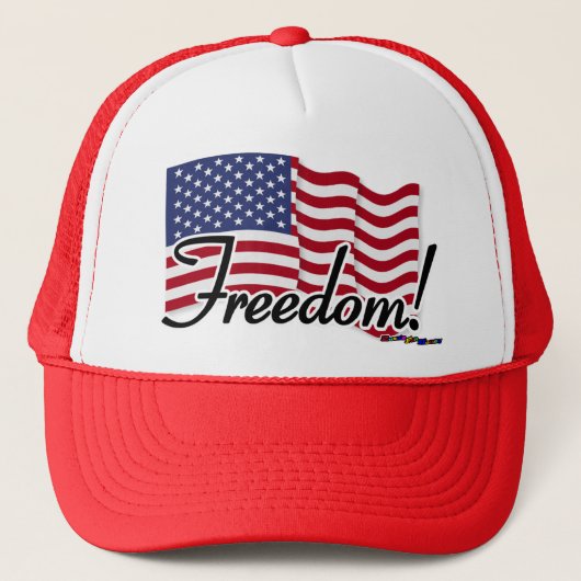 Amerikaanse vlag - vrijheid! trucker pet (Voorkant)