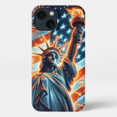 Amerikaanse vlag, Vrijheidsbeeld, 4e iPhone Case iPhone Hoesje (Achterkant)