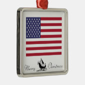 Amerikaanse vlag vrolijk kerstfeest Ornament (Rechts)