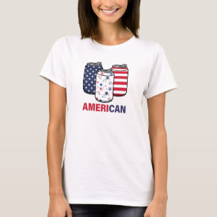 Amerikaanse vlag Vrouwen USA Star Stripes Vierde j T-shirt