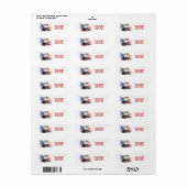 Amerikaanse Vlag VS 4 juli Retouradres Etiket (Full Sheet)