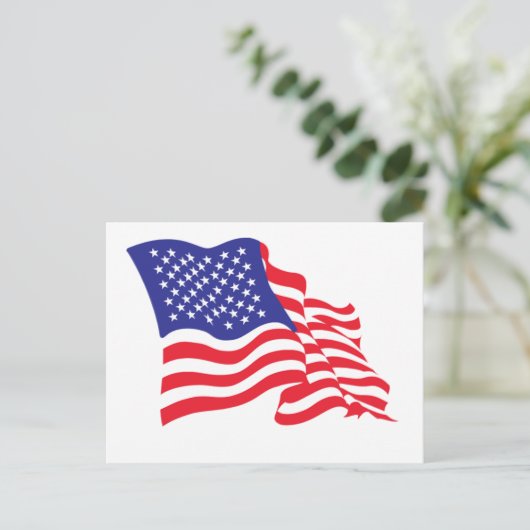 Amerikaanse vlag VS Briefkaart (Staand voorkant)