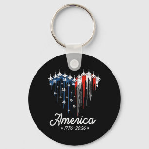 Amerikaanse vlag VS Hart 1776 2026 4 juli 250ste Sleutelhanger