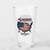  Amerikaanse Vlag VS Kaart Distressed Art Glas (Achterkant)