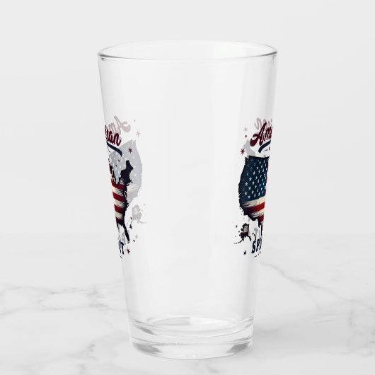  Amerikaanse Vlag VS Kaart Distressed Art Glas (Links)
