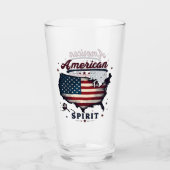  Amerikaanse Vlag VS Kaart Distressed Art Glas (Voorkant)