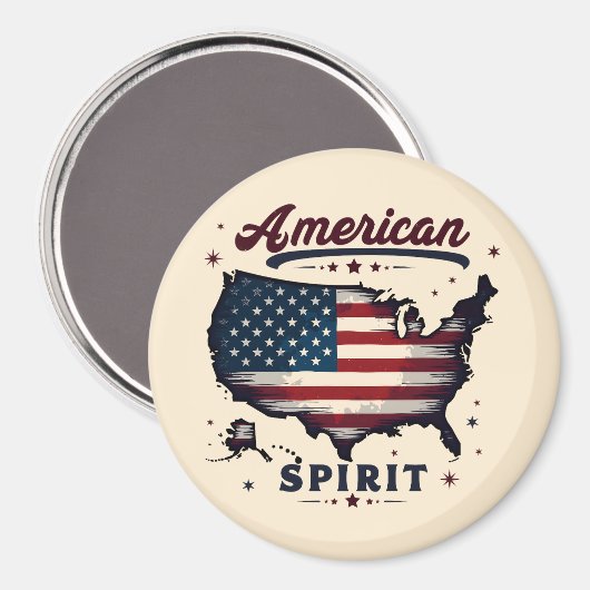  Amerikaanse Vlag VS Kaart Distressed Art Magneet (Voorkant / Achterkant)