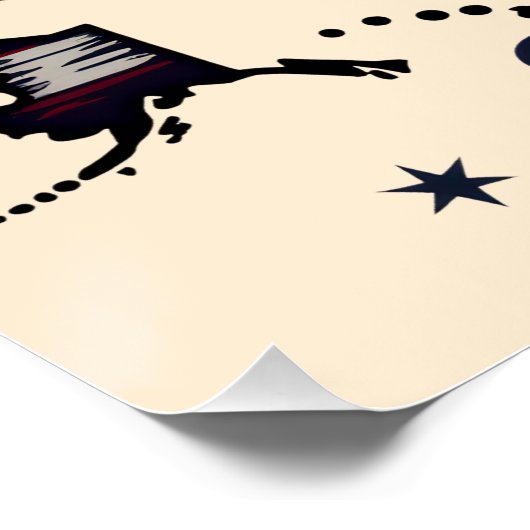  Amerikaanse Vlag VS Kaart Distressed Art Perfect Poster (Hoek)