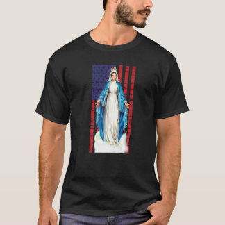 Amerikaanse Vlag VS Maria Onze Lieve Vrouw Premium T-shirt