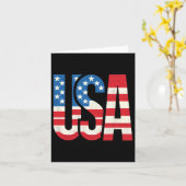 Amerikaanse vlag VS Patriottische VS 4 juli Kaart (Gele Bloem)