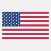 Amerikaanse vlag VS Rechthoekige Sticker (Voorkant)