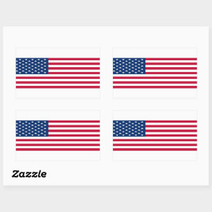 Amerikaanse vlag VS Rechthoekige Sticker