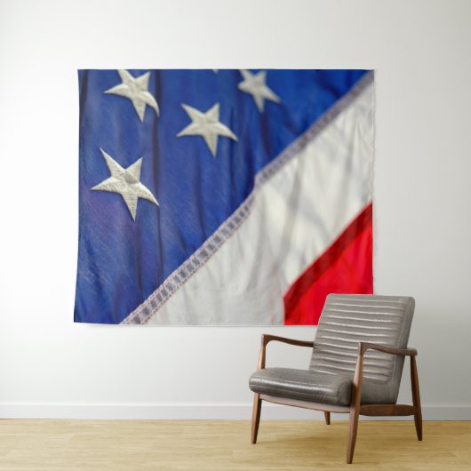 Amerikaanse vlag VS Rood Wit Blauw Wandkleed (In Situ (horizontaal))