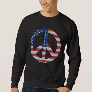 Amerikaanse vlag VS Vredesbord Hand Patriottisch Trui